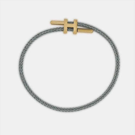 Hermes Gri Ayarlanabilir Bileklik