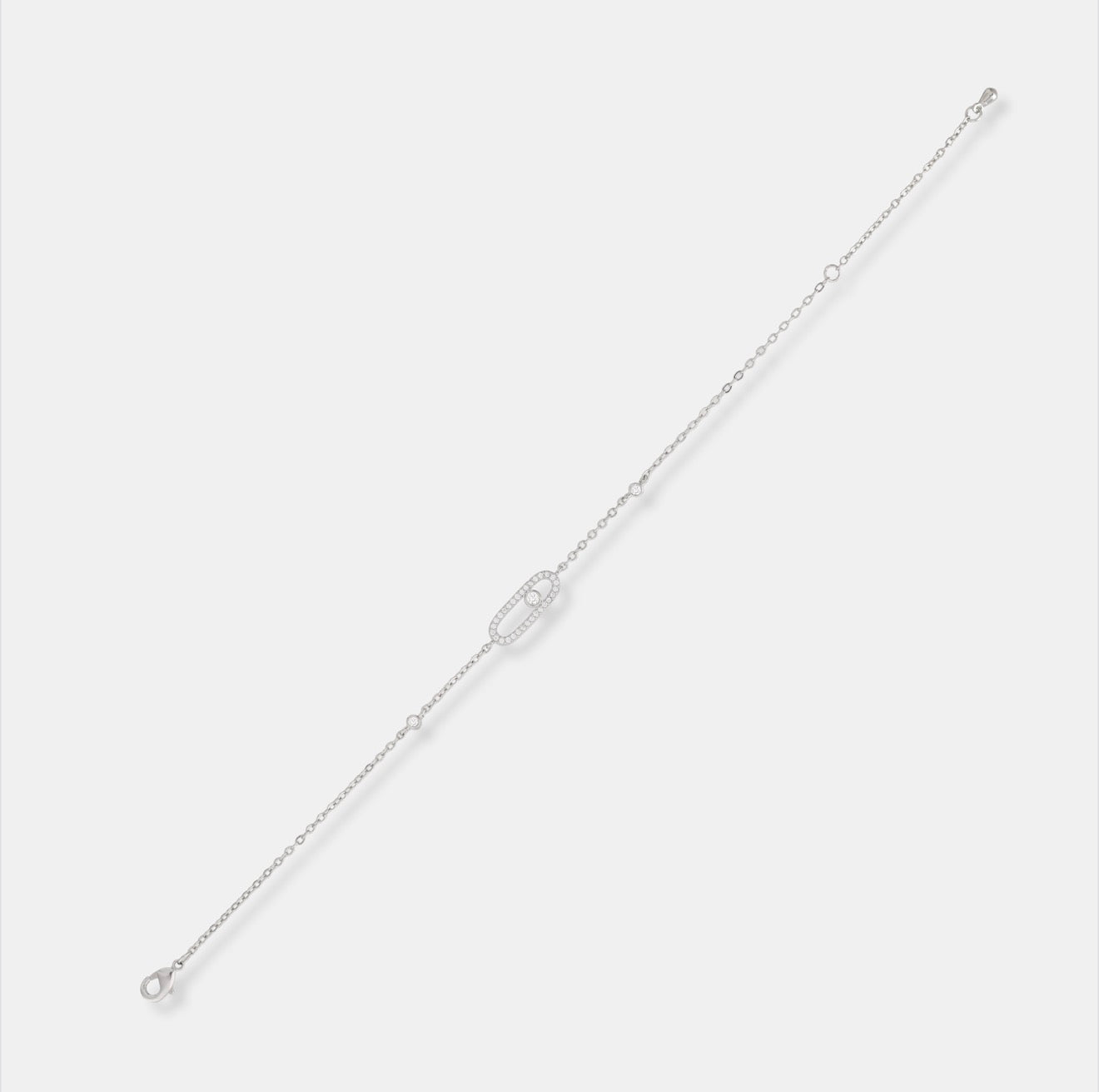 Gümüş Messika Bileklik